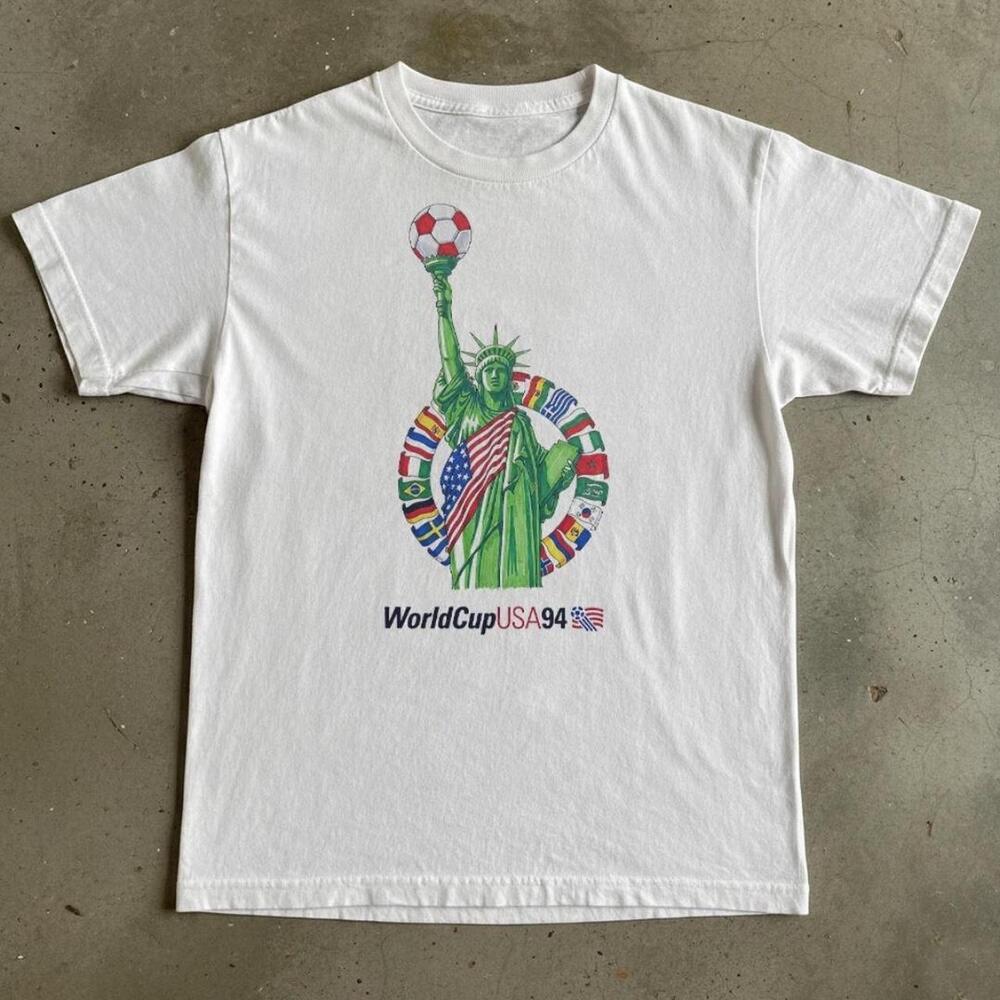 Gildan White T Shirt 1994 World Cup Usa White Cotton T Shirt